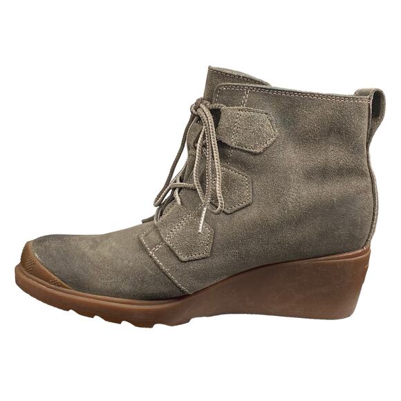 Sorel Women's Toronto Green Waterproof Suede Wedge Ankle Boot Size US 8 - Picture 2 of 10